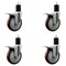 Service Caster 5'' Maroon Poly Swivel 1-3/4'' Expanding Stem Caster Set Total Lock Brake, 4PK SCC-EXTTL20S514-PPUB-MRN-134-4 - alternate 1